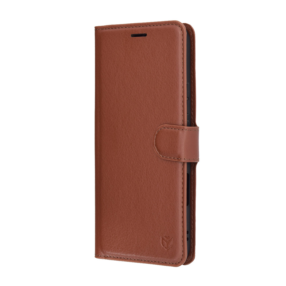 Funda para Honor 400 Lite, Techsuit, Leather Folio, Marrón