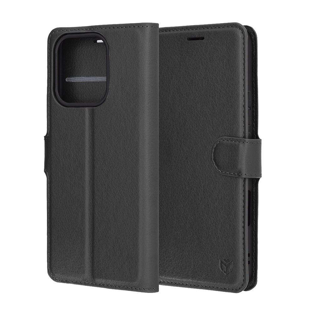 Funda para Honor 400 Lite, Techsuit, Leather Folio, Negra