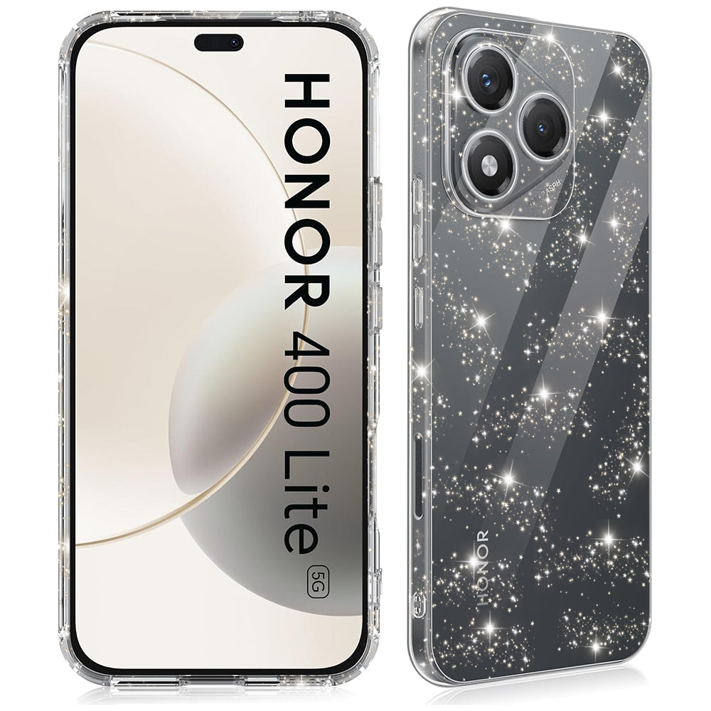 Funda para Honor 400 Lite, Techsuit, SparkleSkin, Transparente