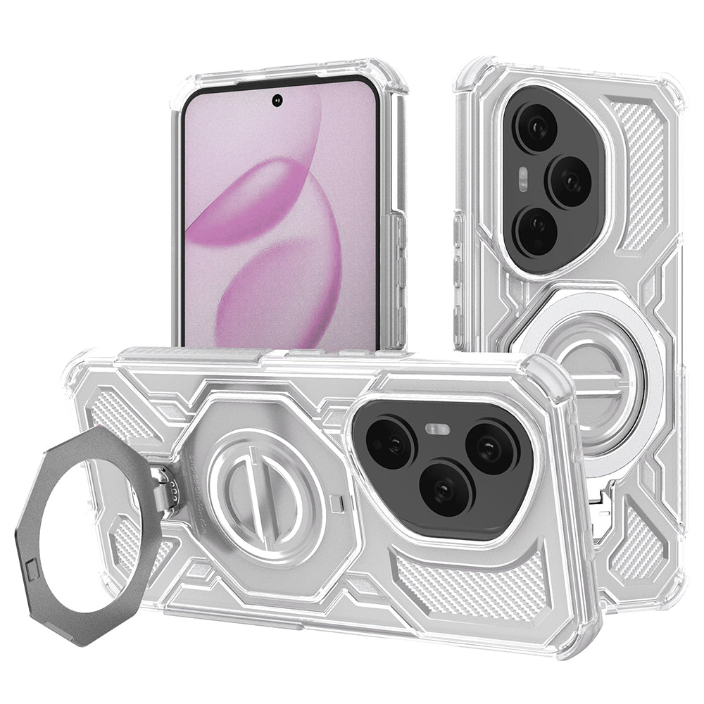 Funda para Honor 400 Pro, Techsuit, Carbon Shield Pro, Blanca