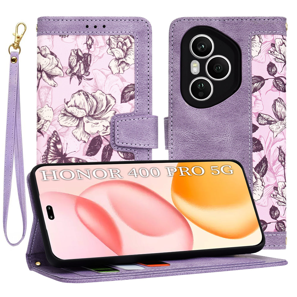 Funda para Honor 400 Pro, Techsuit, FlipCraft, Morado