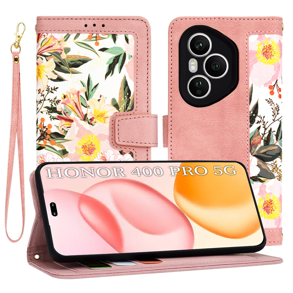 Funda para Honor 400 Pro, Techsuit, FlipCraft, Rosa