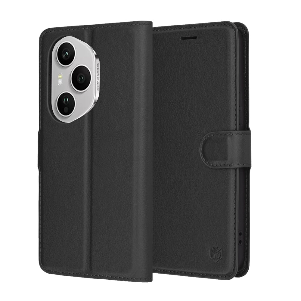 Funda para Honor 400 Pro, Techsuit, Leather Folio, Negra