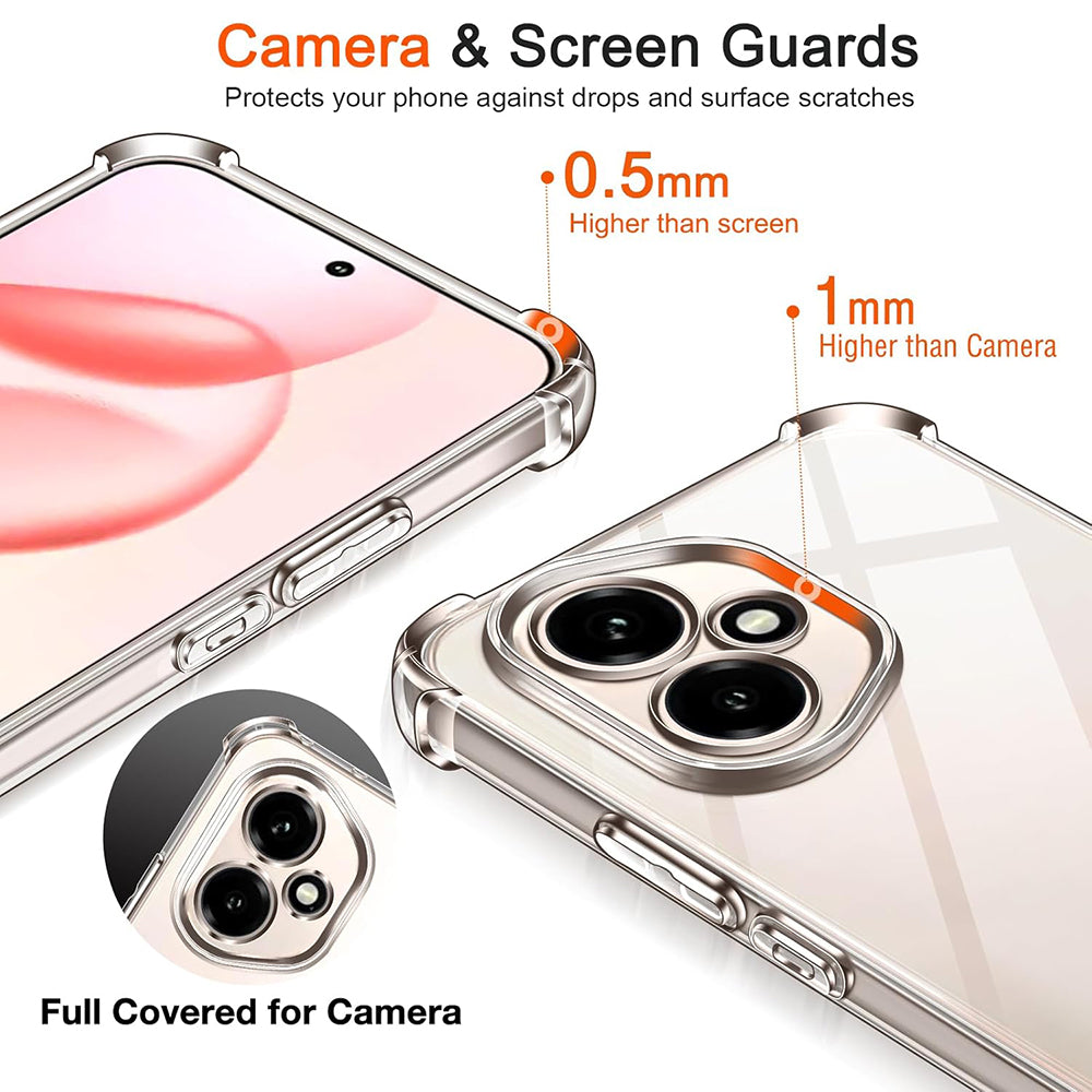Funda para Honor 400 Pro, Techsuit, Antigolpes Transparente, Transparente