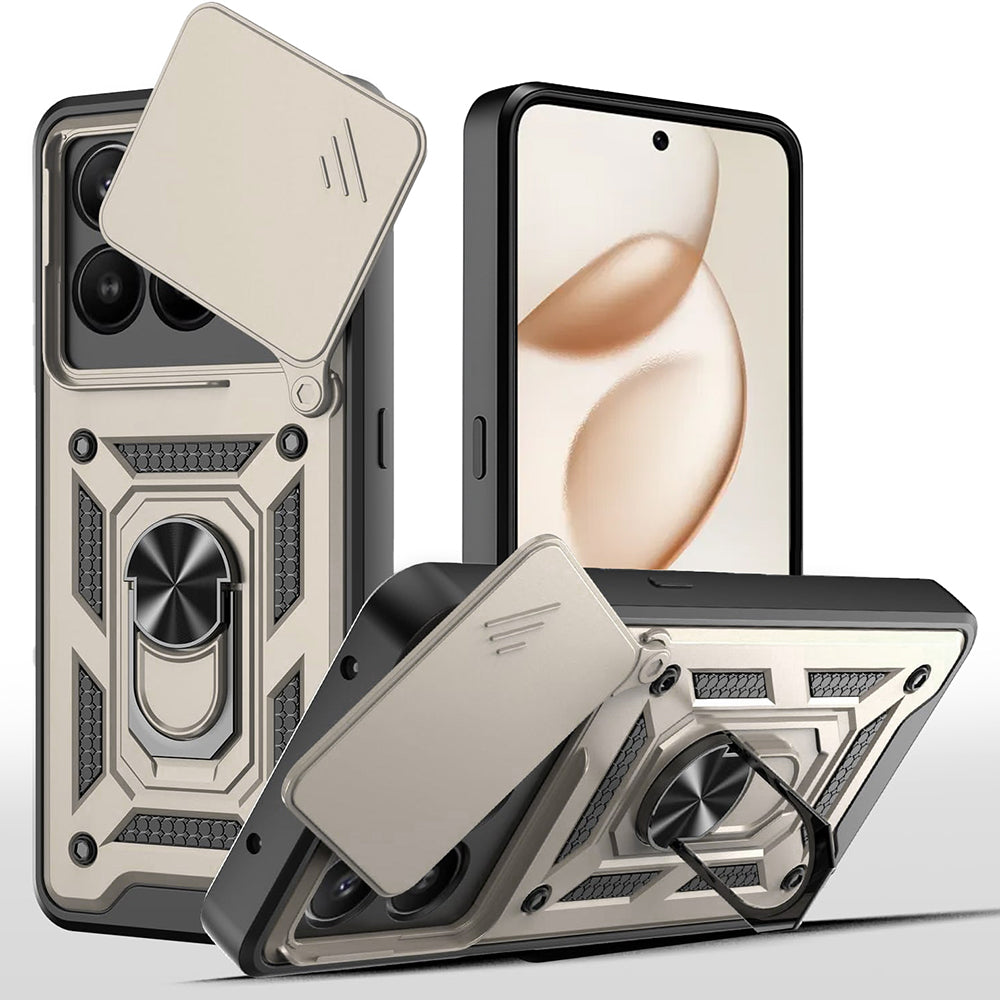Funda para Honor 400 Smart 4G / X7d 4G / 400 Smart 5G, Techsuit, CamShield, Dorada