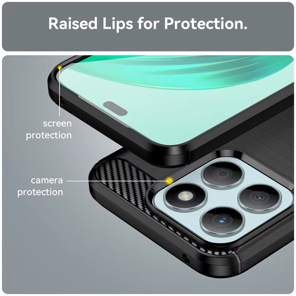 Funda para Honor 400 Smart 4G / X7d 4G / 400 Smart 5G, Techsuit, Carbono, Azul