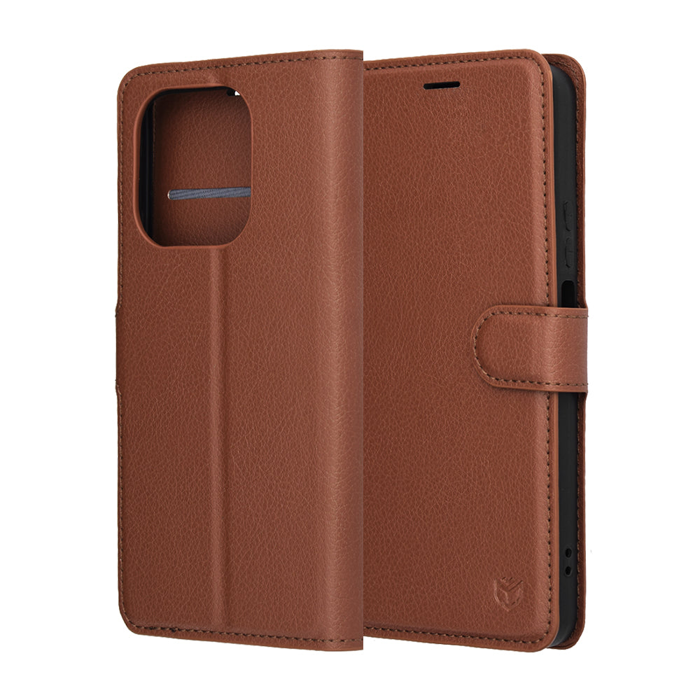 Funda para Honor 400 Smart 4G / X7d 4G / 400 Smart 5G, Techsuit, Leather Folio, Marrón