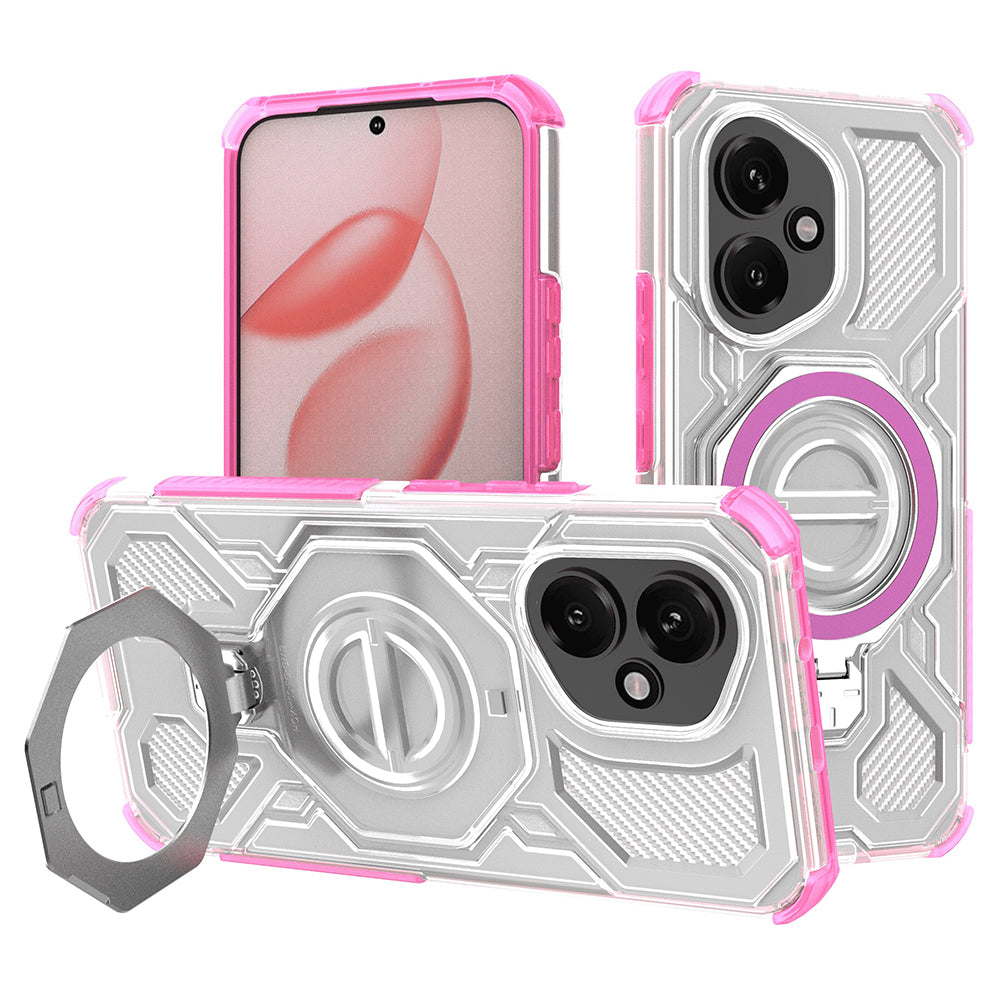 Funda para Honor 400, Techsuit, Carbon Shield Pro, Rosa