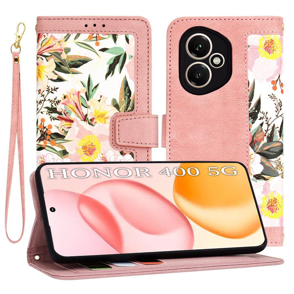 Funda para Honor 400, Techsuit, FlipCraft, Rosa