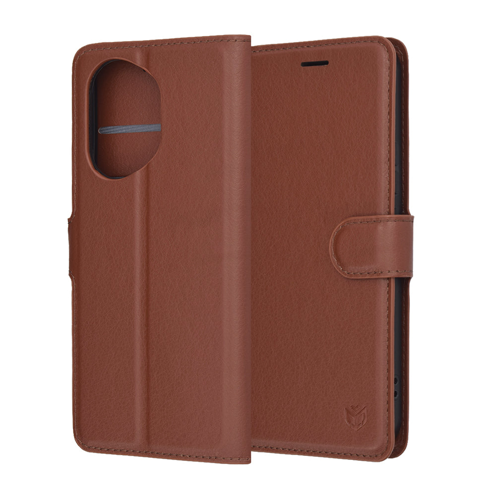 Funda para Honor 400, Techsuit, Leather Folio, Marrón