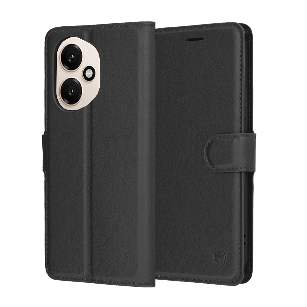Funda para Honor 400, Techsuit, Leather Folio, Negra