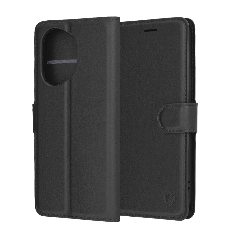 Funda para Honor 400, Techsuit, Leather Folio, Negra