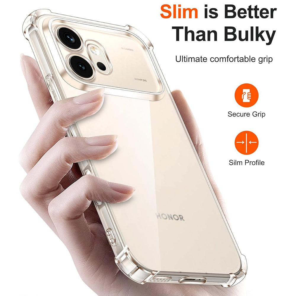 Funda para Honor 600 Pro, Techsuit, Shockproof Clear, Transparente