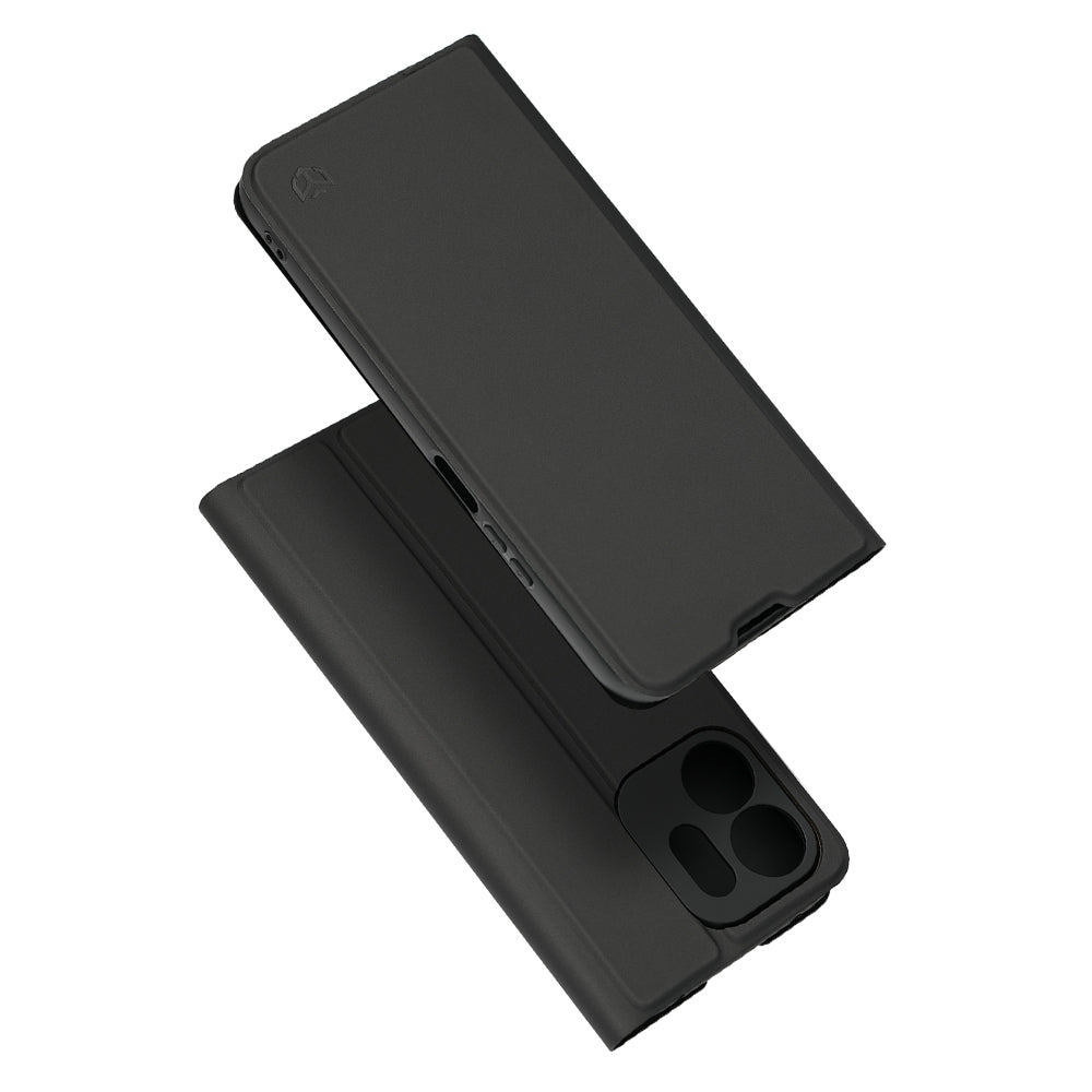 Funda para Honor 600 Smart, Techsuit, Magskin Book Long Blitz Cutout, Negra