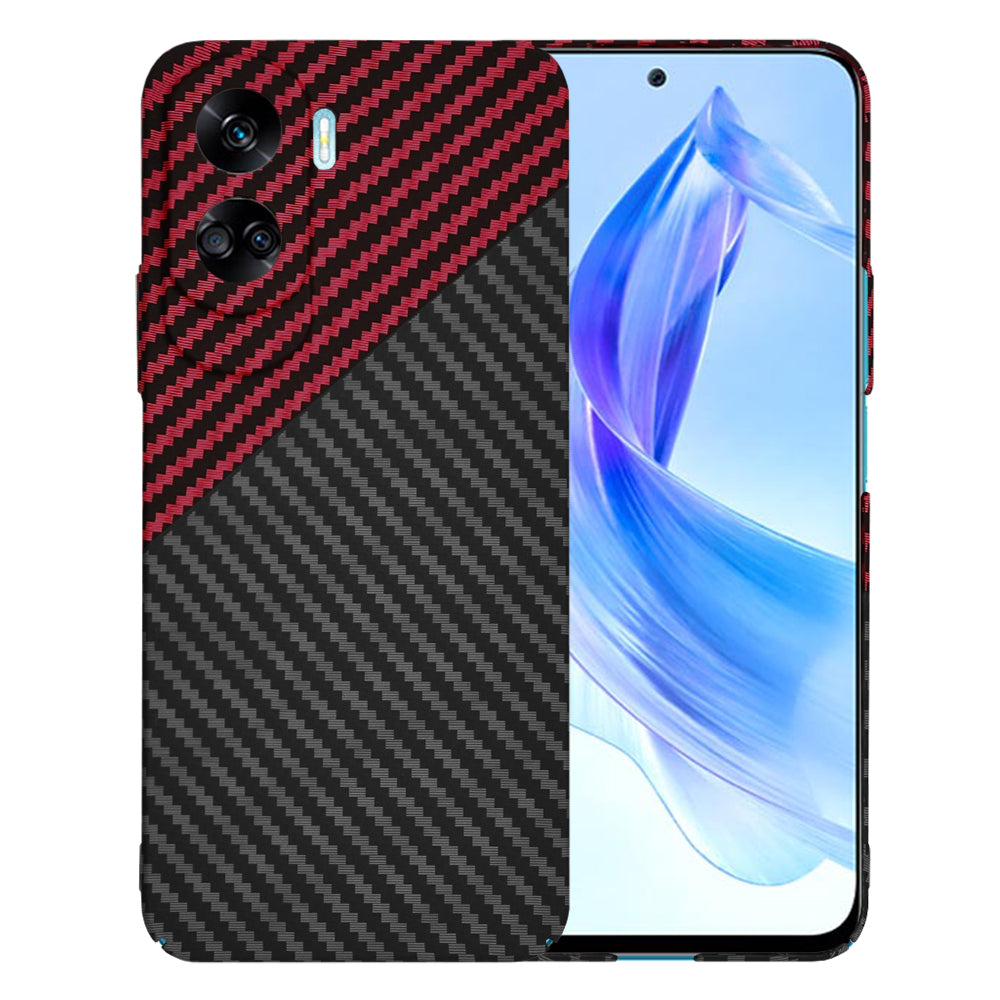Funda para Honor 90 Lite, Techsuit, Carbonite FiberShell, Negra Roja