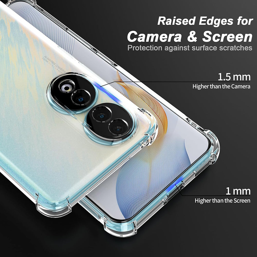 Funda para Honor 90 Pro, Techsuit, Antigolpes Transparente, Transparente