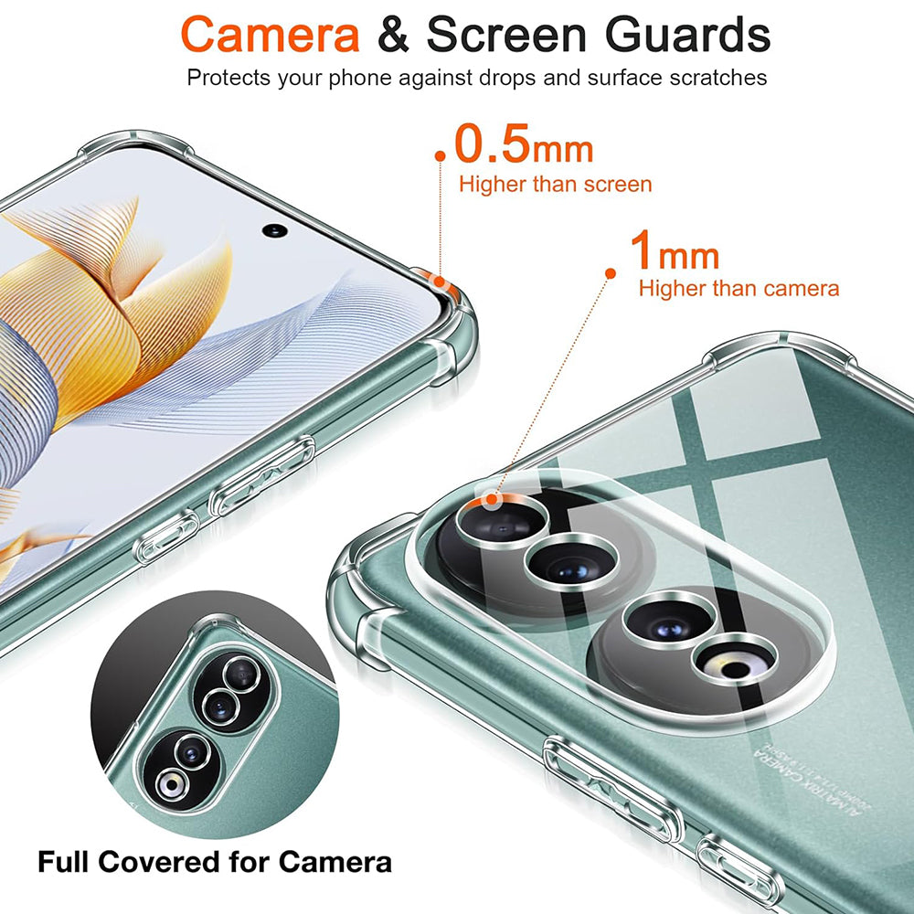 Funda para Honor 90, Techsuit, Antigolpes Transparente, Transparente