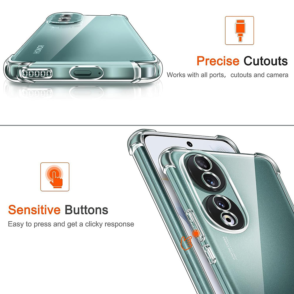 Funda para Honor 90, Techsuit, Antigolpes Transparente, Transparente