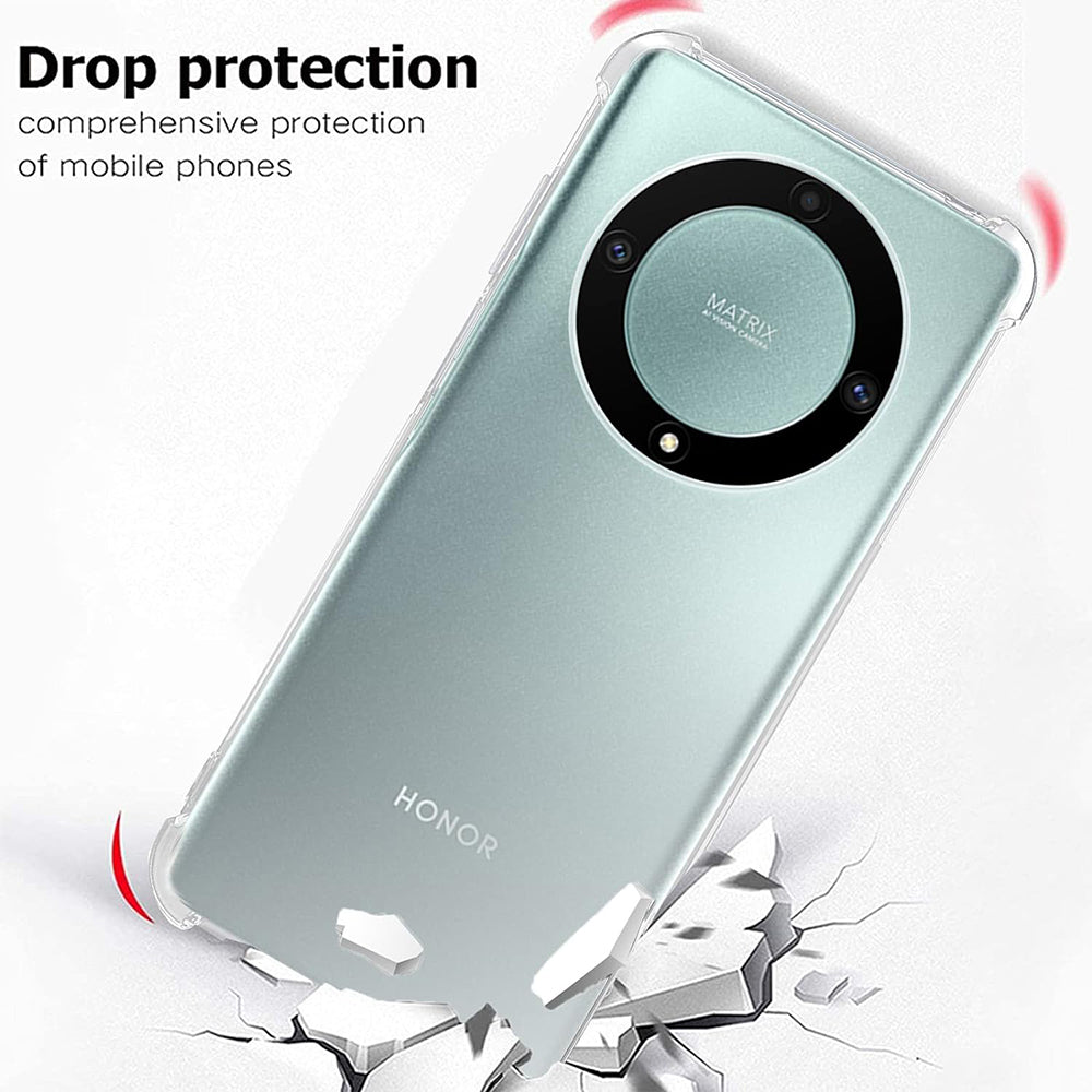 Funda para Honor Magic5 Lite, Techsuit, Antigolpes Transparente, Transparente