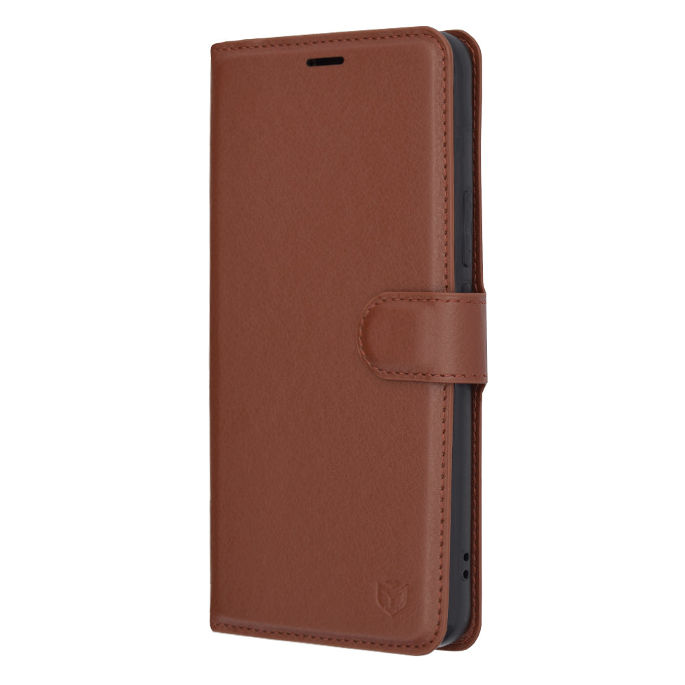Funda para Honor Magic5 Pro, Techsuit, Leather Folio, Marrón