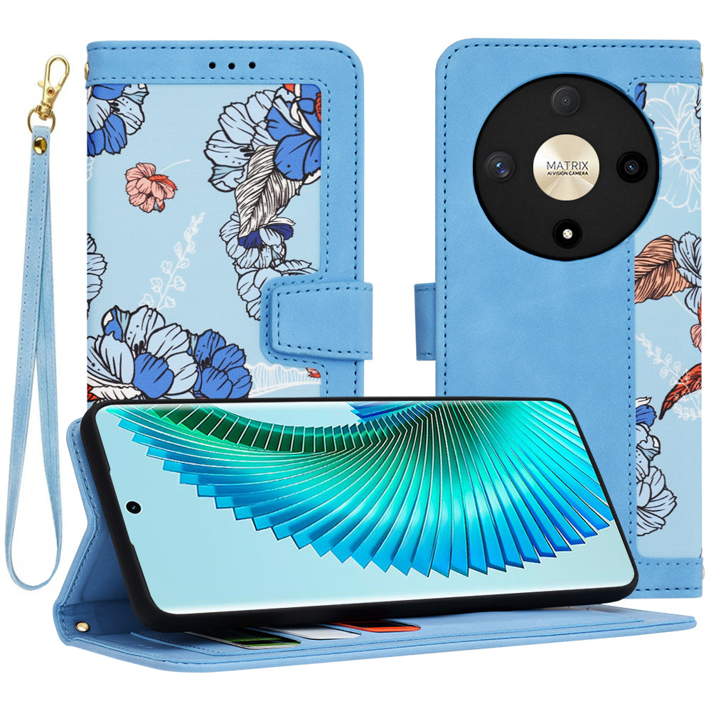 Funda para Honor Magic6 Lite, Techsuit, FlipCraft, Azul
