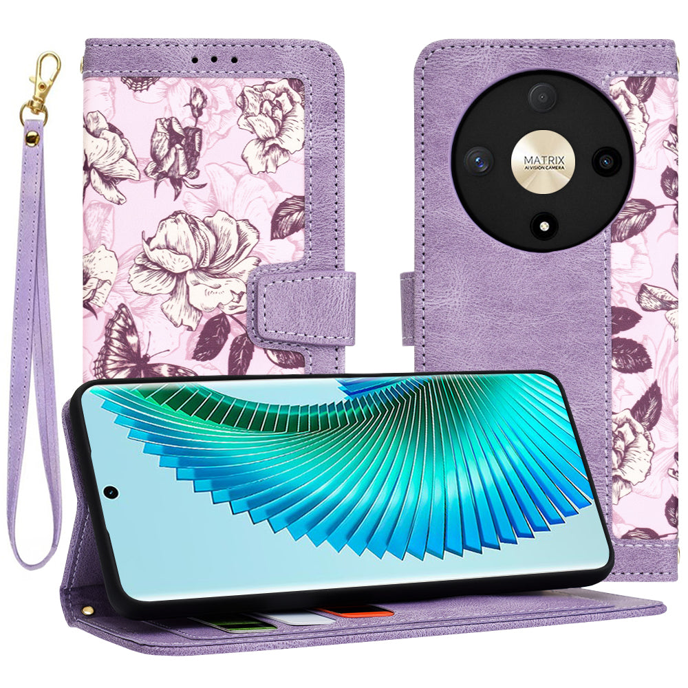 Funda para Honor Magic6 Lite, Techsuit, FlipCraft, Morado