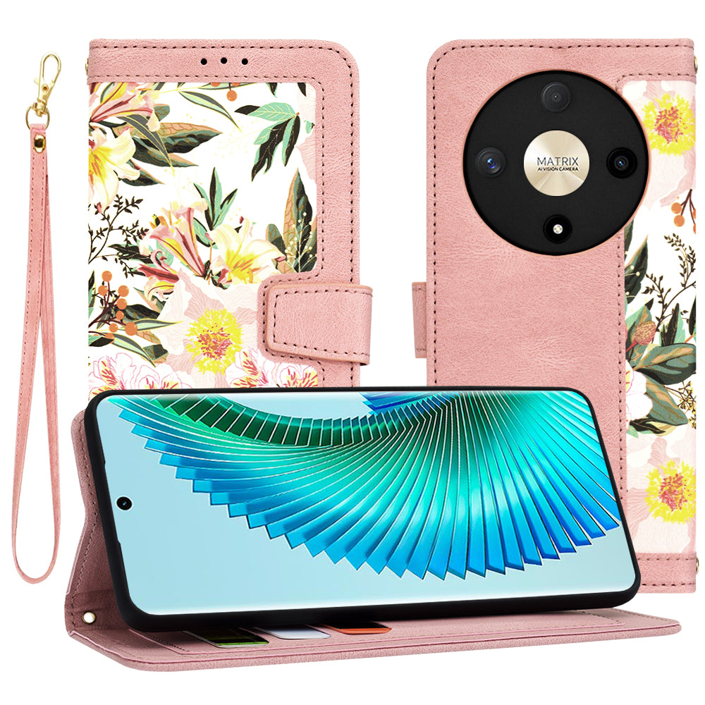 Funda para Honor Magic6 Lite, Techsuit, FlipCraft, Rosa