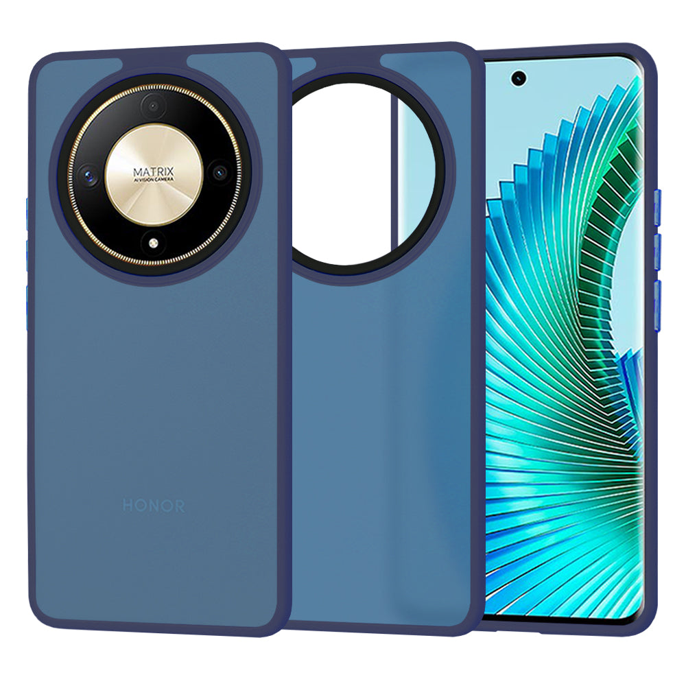 Funda para Honor Magic6 Lite, Techsuit, HaloFrost, Azul marino