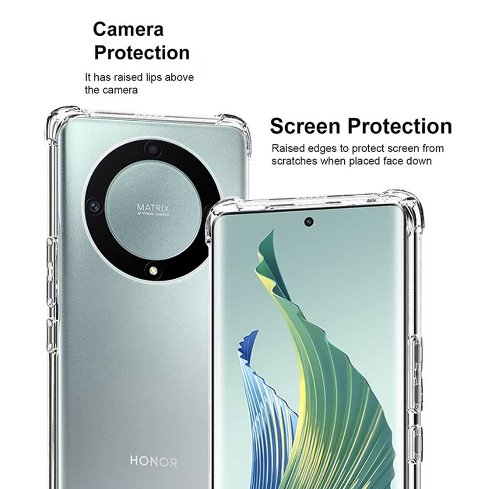 Funda para Honor Magic6 Lite, Techsuit, Antigolpes Transparente, Transparente
