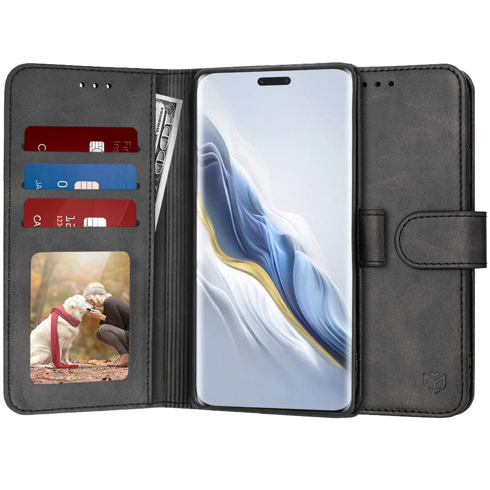 Funda para Honor Magic6 Pro, Techsuit, Diary Book, Negra