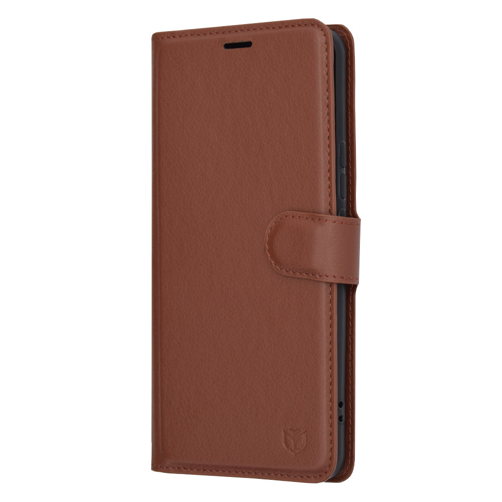 Funda para Honor Magic6 Pro, Techsuit, Leather Folio, Marrón