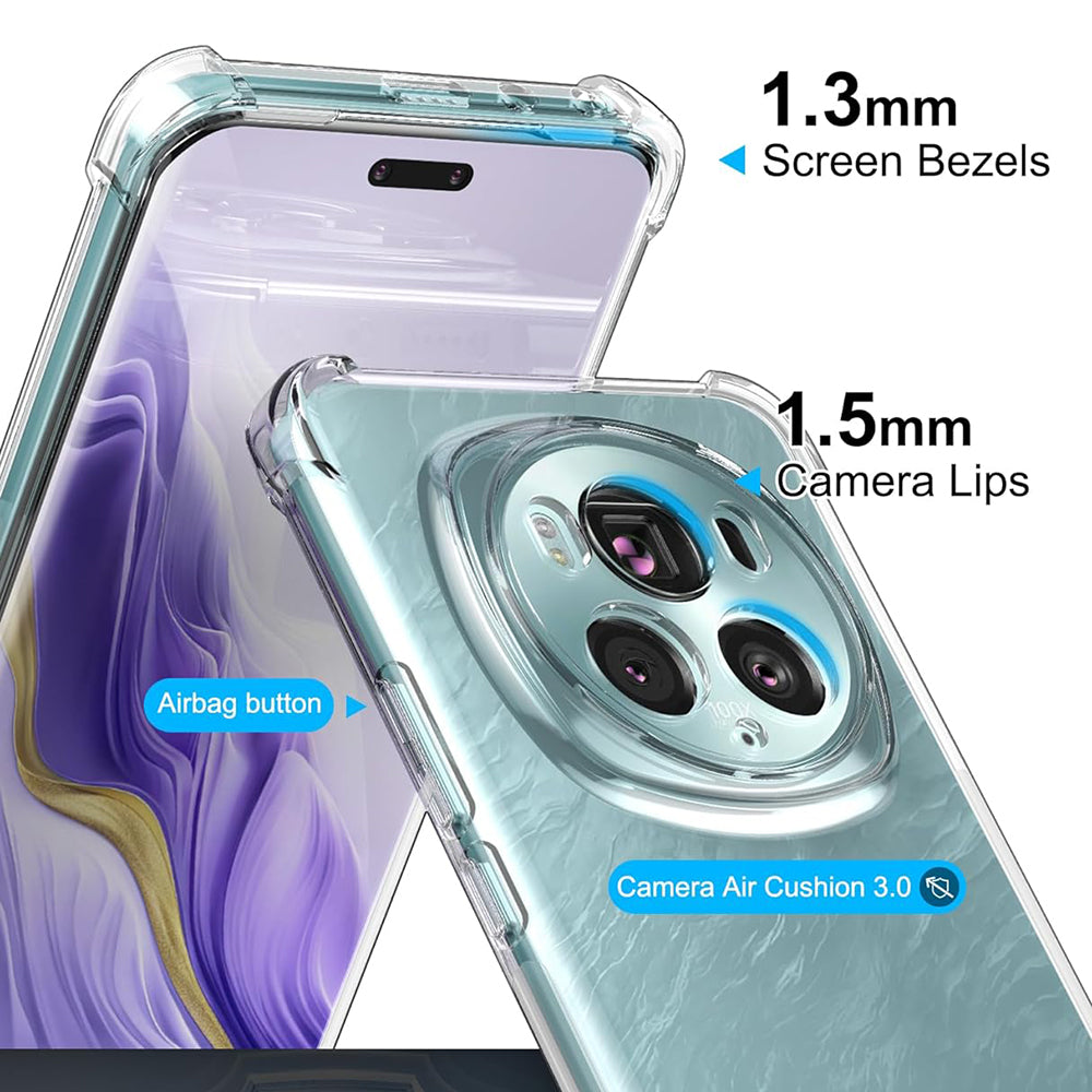 Funda para Honor Magic6 Pro, Techsuit, Antigolpes Transparente, Transparente