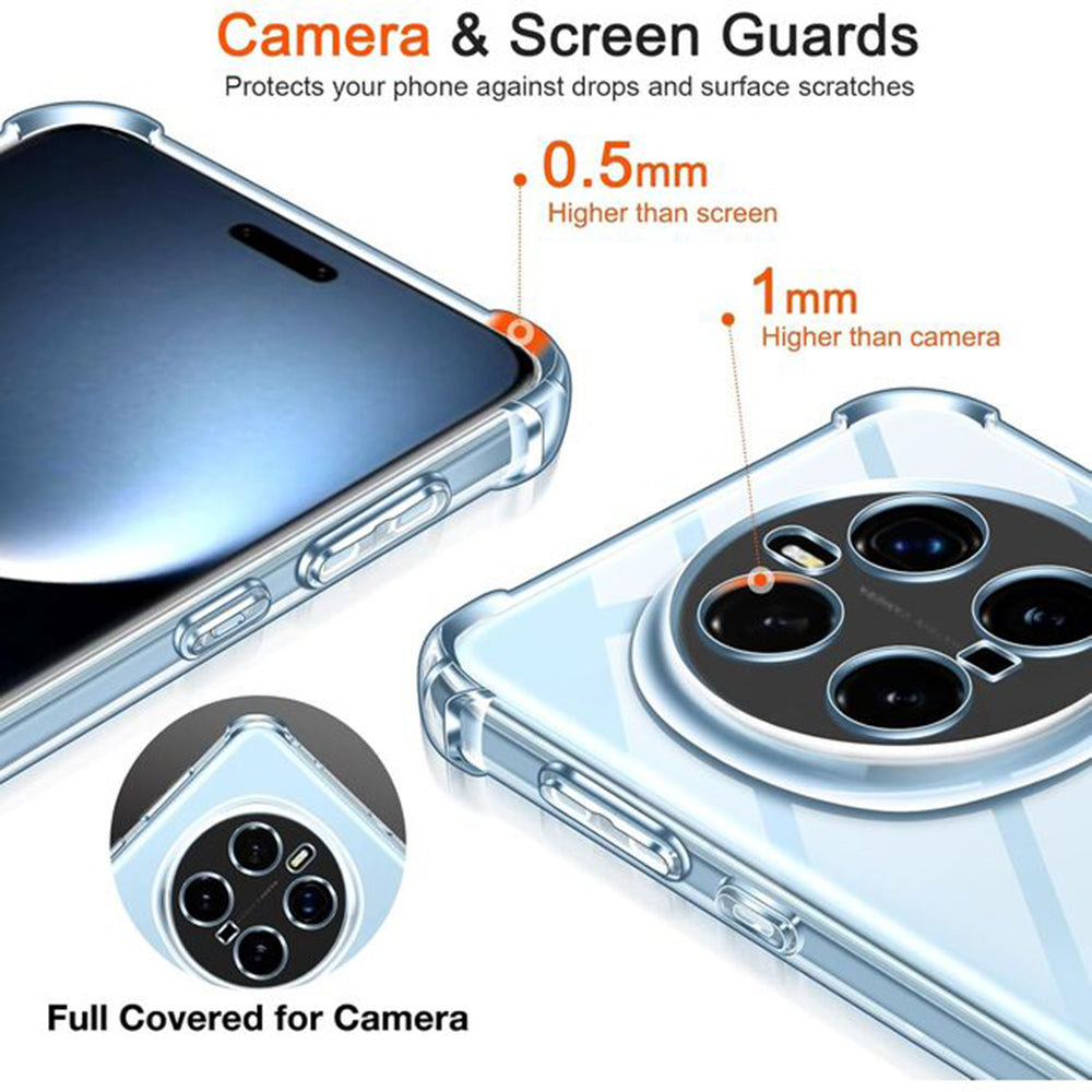 Funda para Honor Magic7 Pro, Techsuit, Antichoque Transparente, Transparente