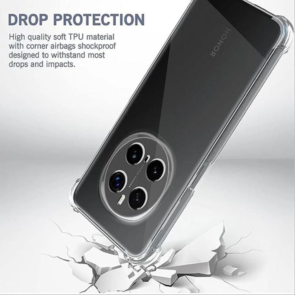 Funda para Honor Magic7 Pro, Techsuit, Antichoque Transparente, Transparente