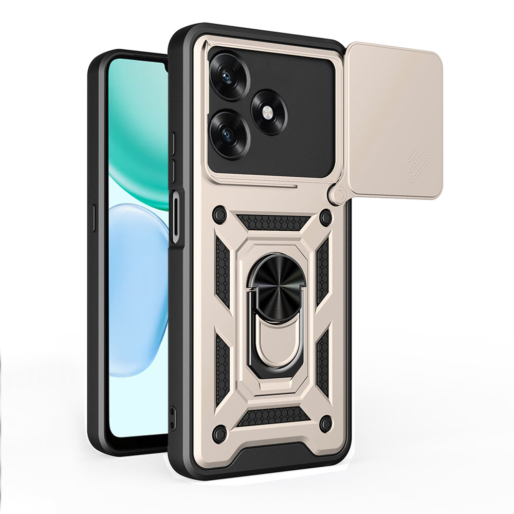 Funda para Honor X5c Plus, Techsuit, CamShield, Dorada