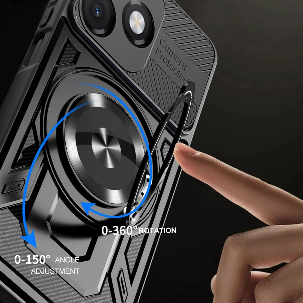 Funda para Honor X5c Plus, Techsuit, RuggedCam, Negra