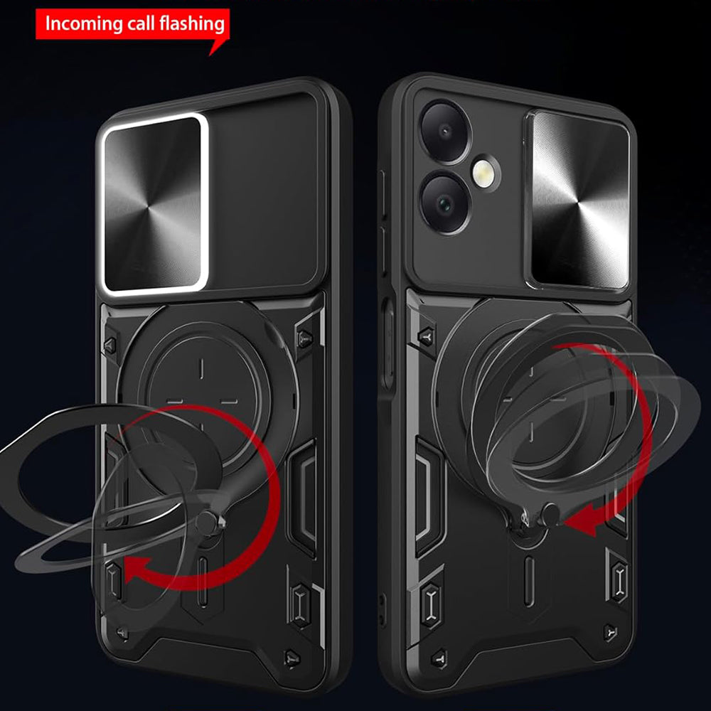 Funda para Honor X7c / 200 Smart, Techsuit, CamGuard Pro, Negra