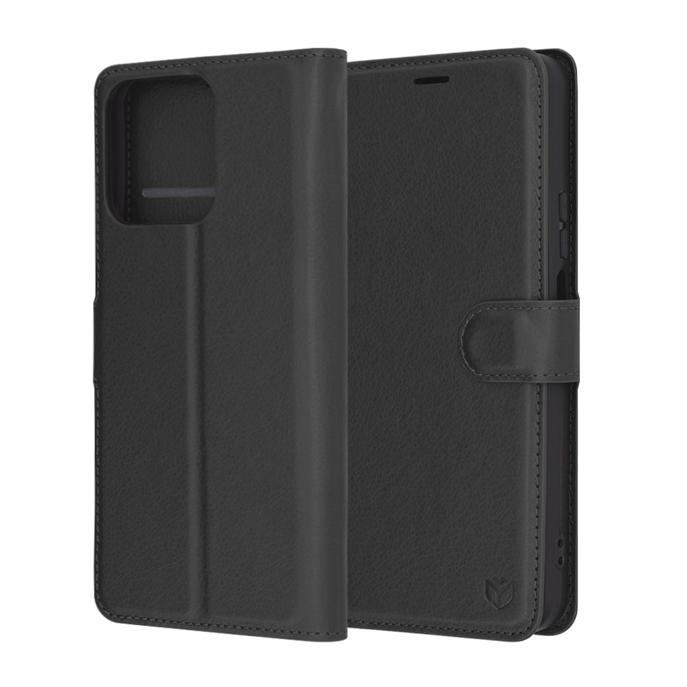 Funda para Honor X7c / 200 Smart, Techsuit, Leather Folio, Negra