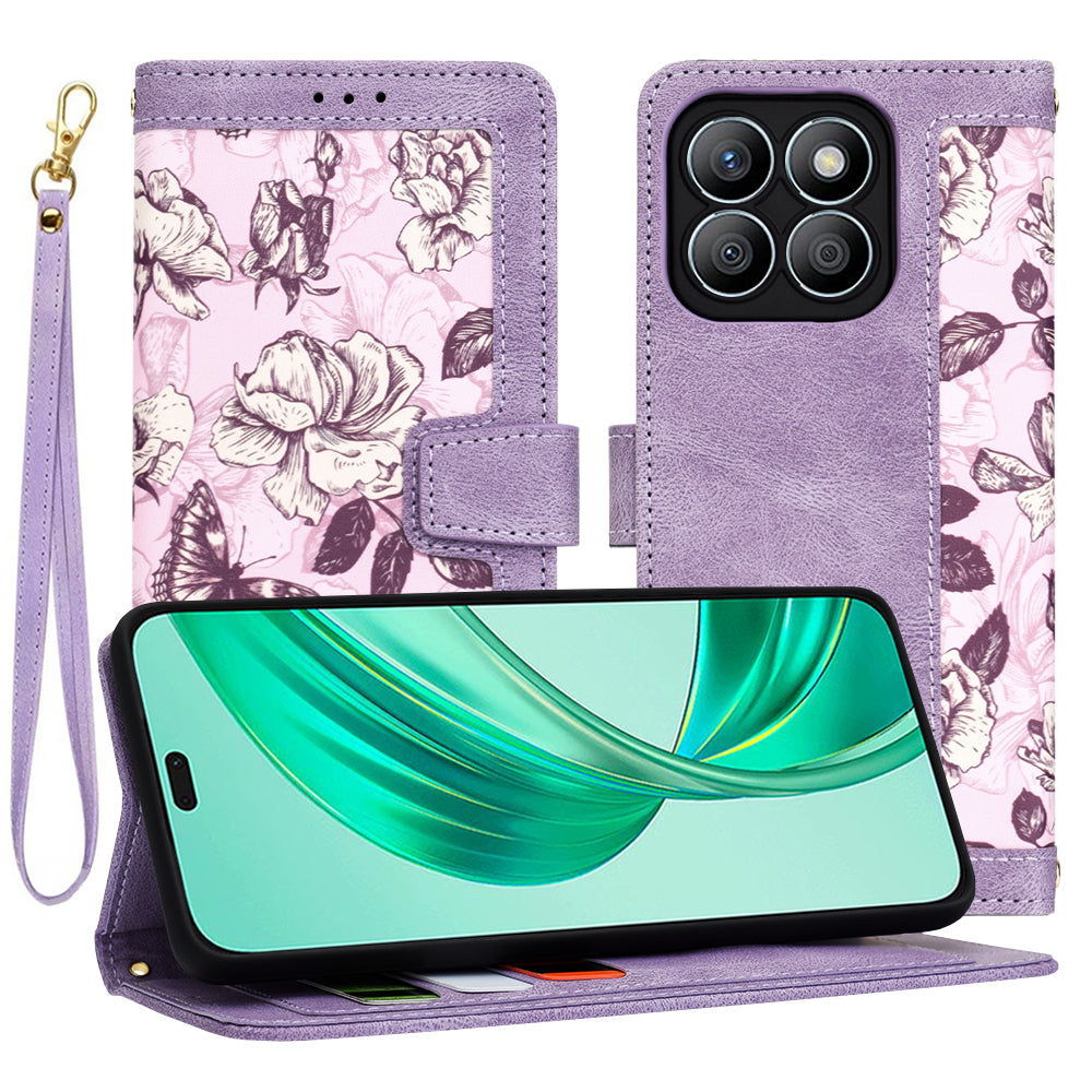 Funda para Honor X8b, Techsuit, FlipCraft, Morado