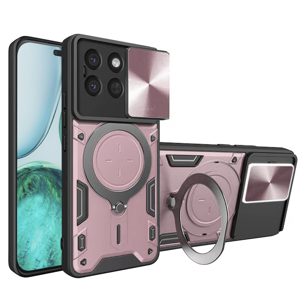 Funda para Honor X8c, Techsuit, CamGuard Pro, Rosa Dorado