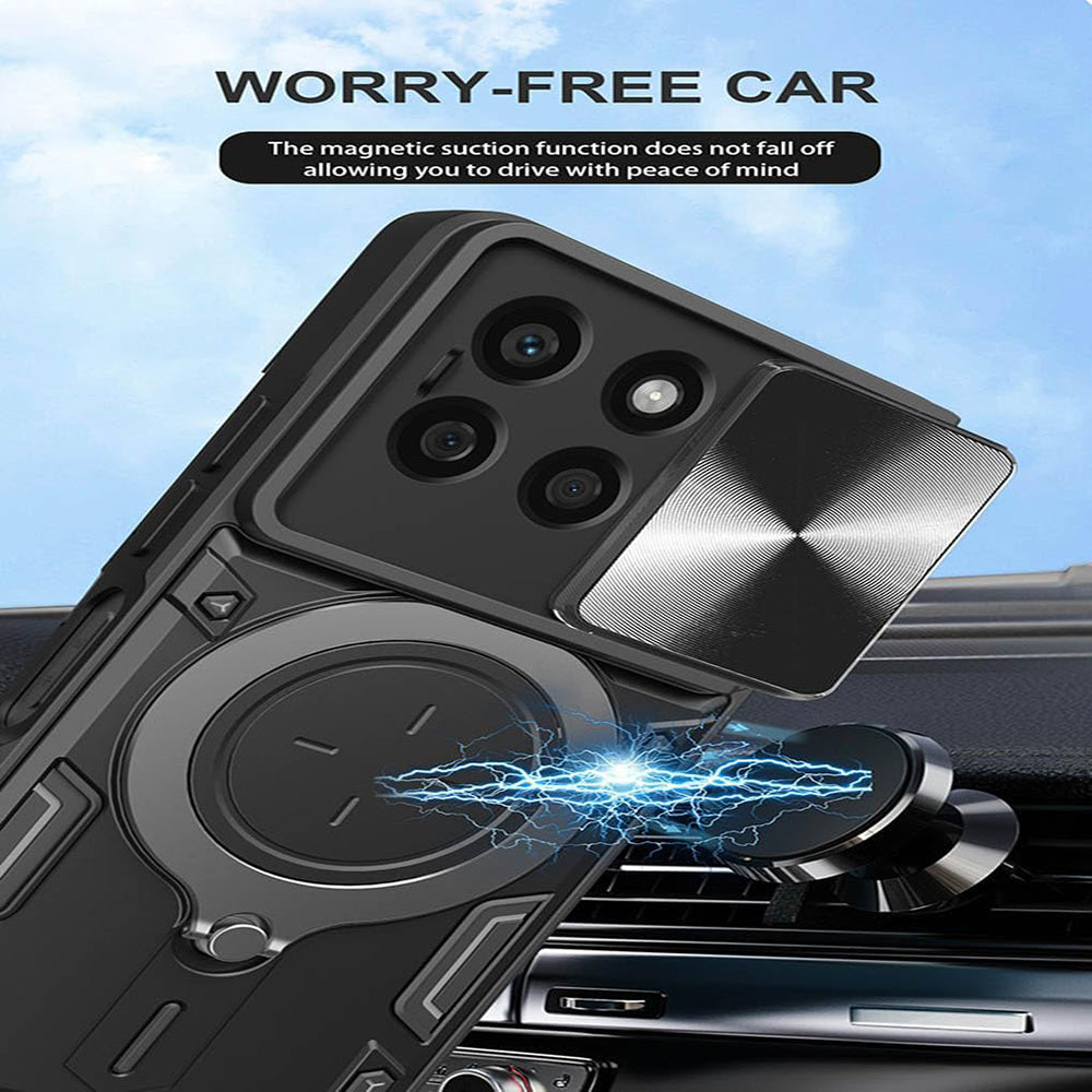 Funda para Honor X8c, Techsuit, CamGuard Pro, Rosa Dorado