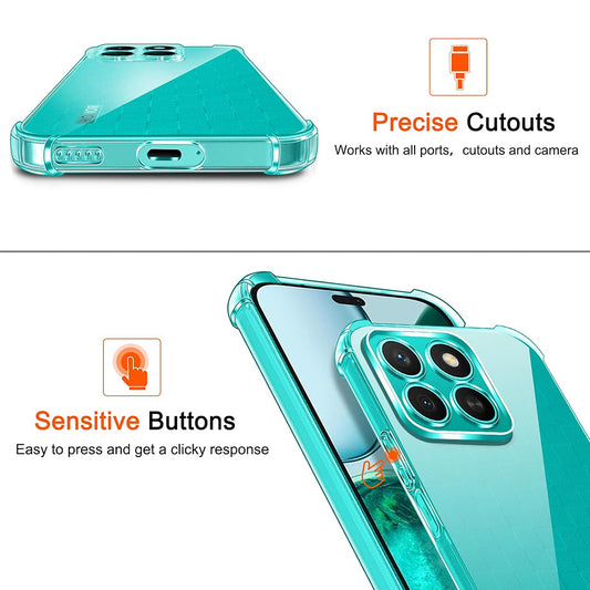Funda para Honor X8c, Techsuit, Antigolpes Transparente, Transparente