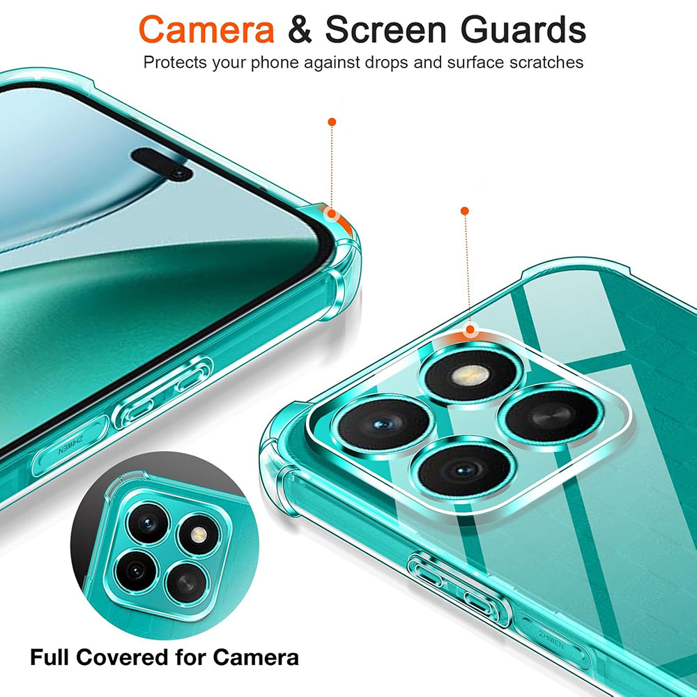 Funda para Honor X8c, Techsuit, Antigolpes Transparente, Transparente