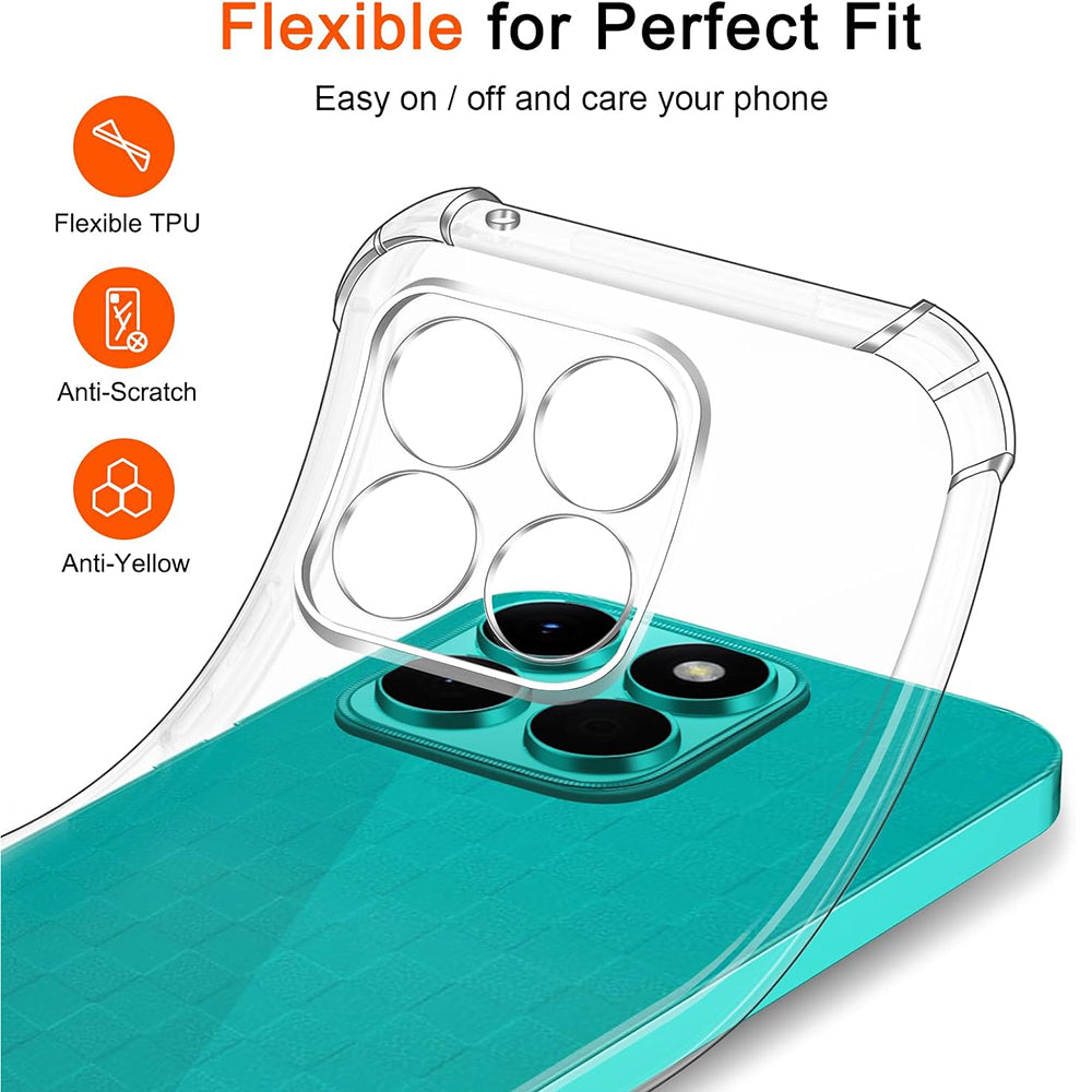 Funda para Honor X8c, Techsuit, Antigolpes Transparente, Transparente