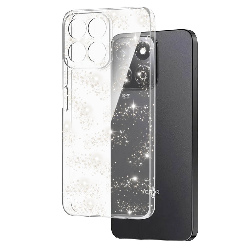 Funda para Honor X8c, Techsuit, SparkleSkin, Transparente