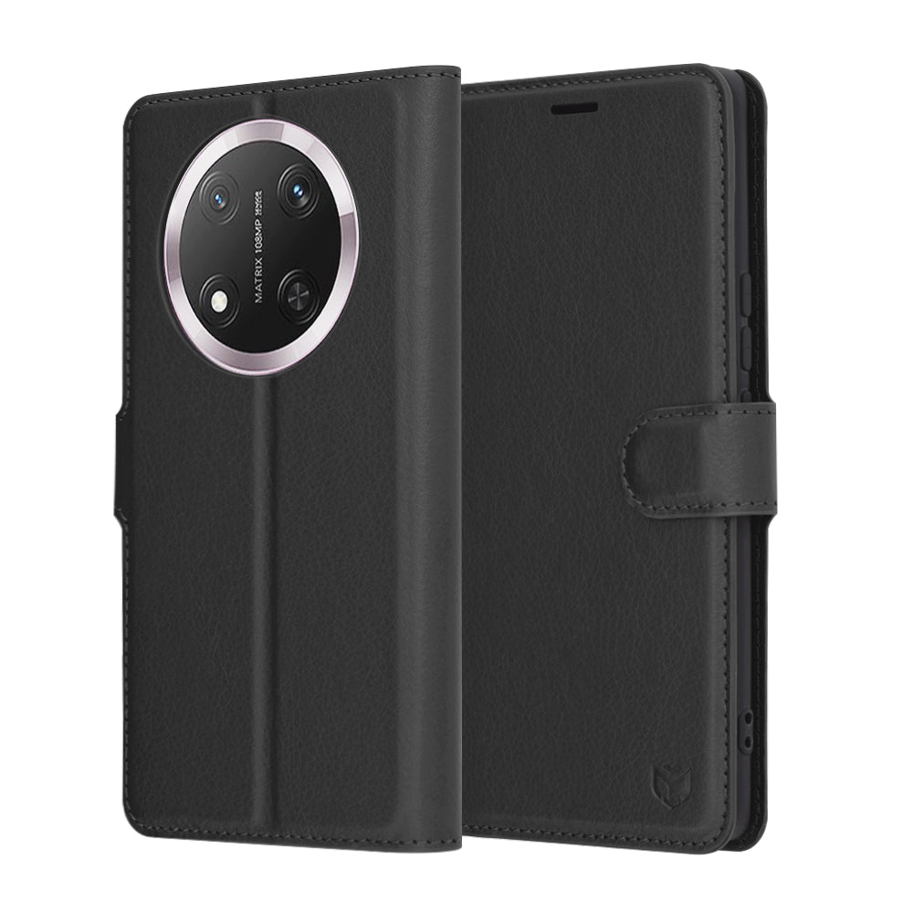 Funda para Honor X9c / Magic7 Lite, Techsuit, Folio de cuero, Negra