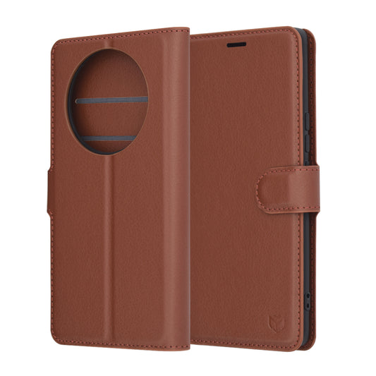 Funda para Honor X9c / Magic7 Lite, Techsuit, Folio de cuero, Marrón
