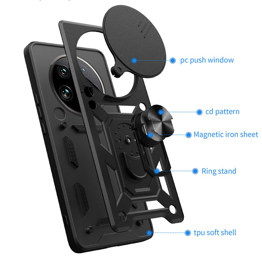 Funda para Honor X9c / Magic7 Lite, Techsuit, CamShield, Negra