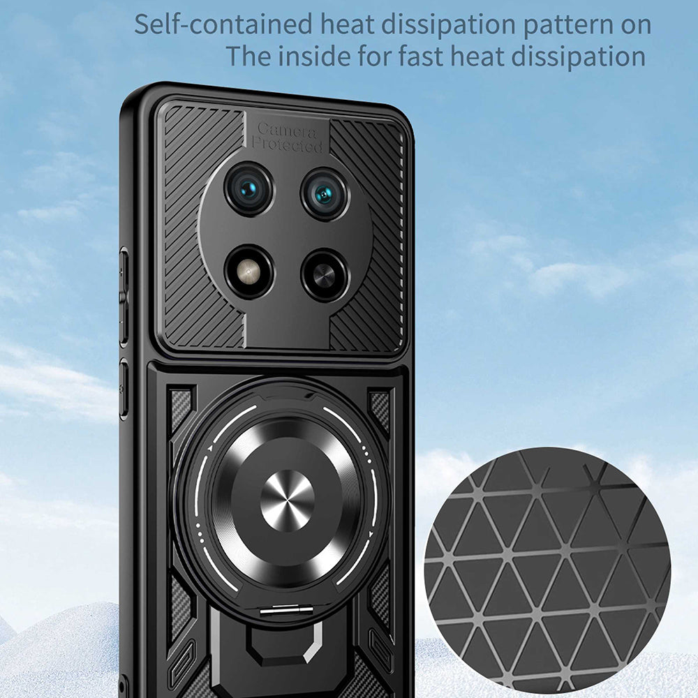 Funda para Honor X9c / Magic7 Lite, Techsuit, RuggedCam, Negra