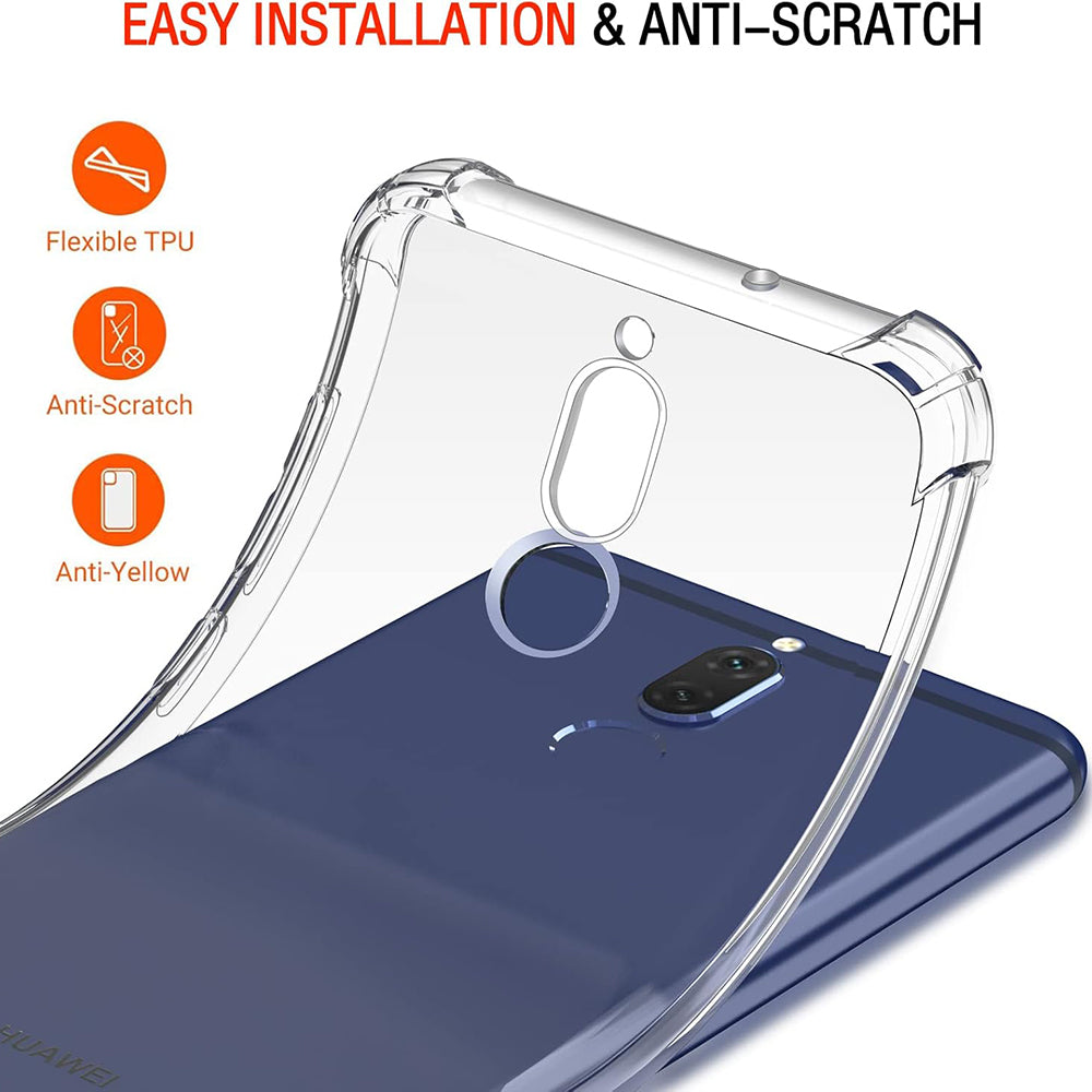 Funda para Huawei Mate 10 Lite, Techsuit, Antichoque Transparente, Transparente